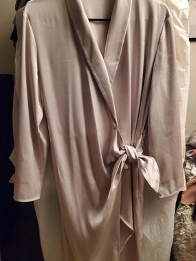 Babaton Shawl Collar Bello Wrap Dress in Lilac Cloud